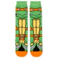 360 Michelangelo Crew Socks - Teenage Mutant Ninja Turtles at Spencer's