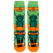 360 Michelangelo Crew Socks - Teenage Mutant Ninja Turtles at Spencer's