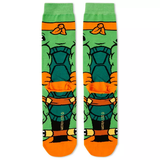 360 Michelangelo Crew Socks - Teenage Mutant Ninja Turtles at Spencer's