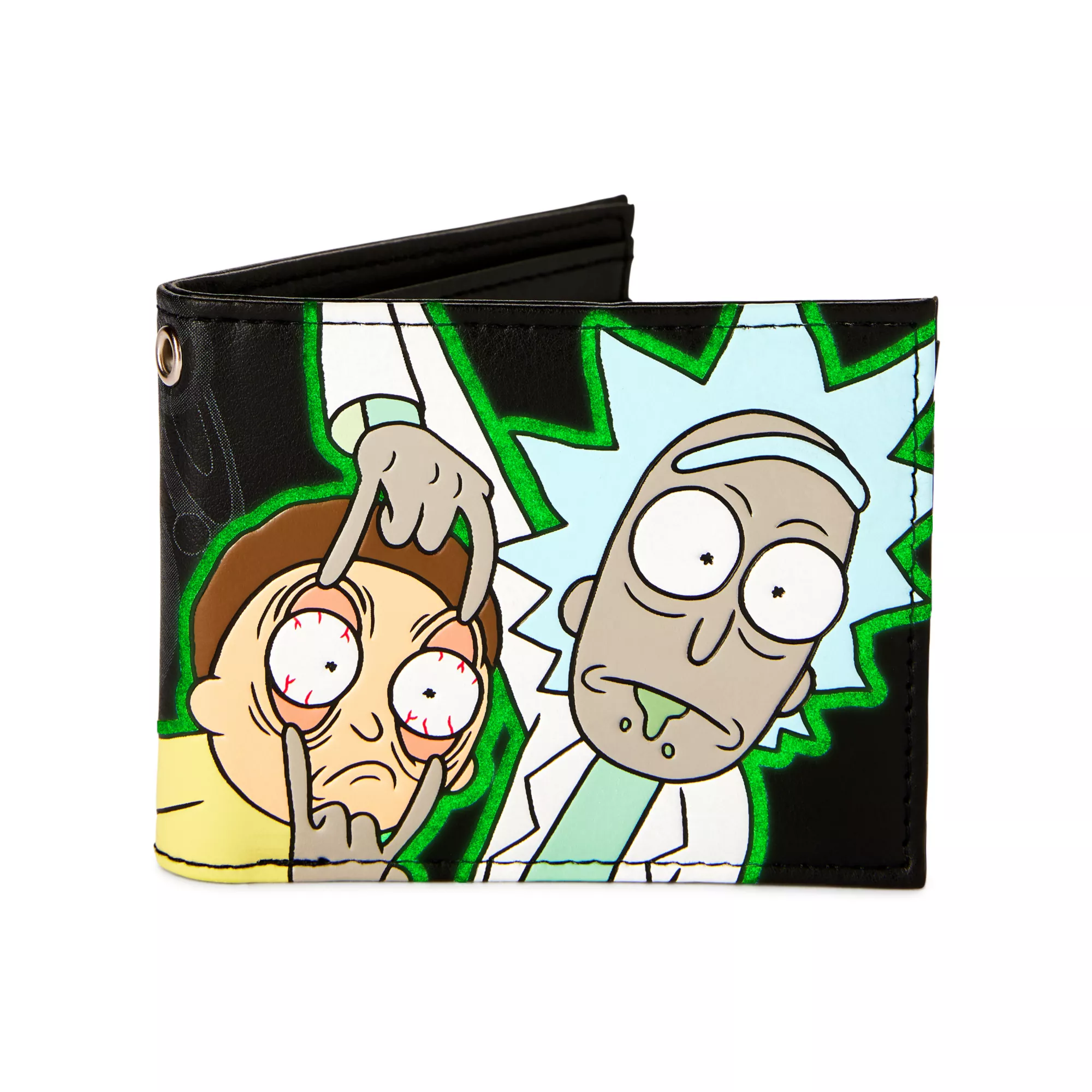Glow in the Dark Rick and Morty Bifold Wallet at Spencer's