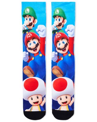 3D Mario Luigi Toad Socks - Super Mario Bros - by Spencer's