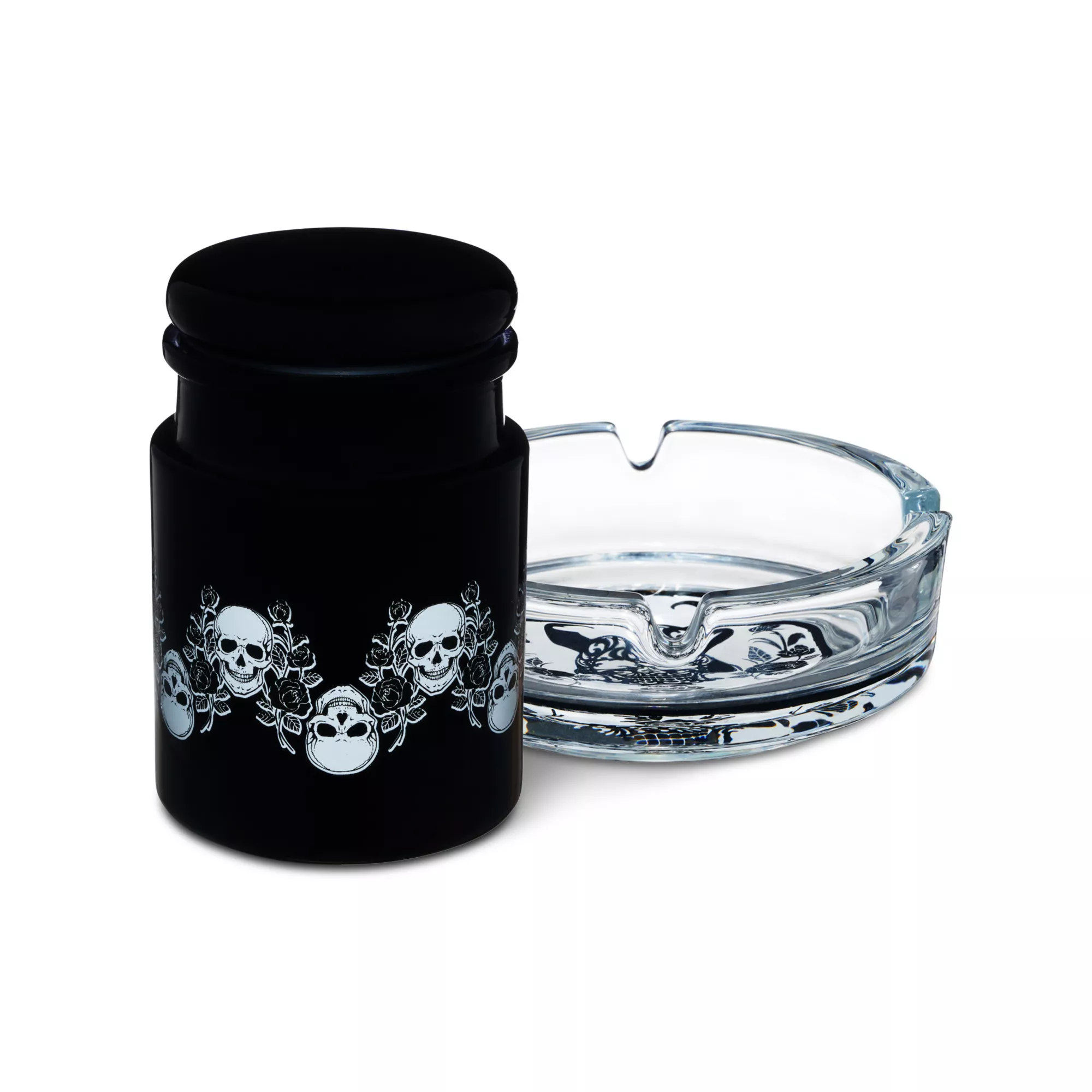 Tattoo Skulls Stash Jar and Ashtray at Spencer's