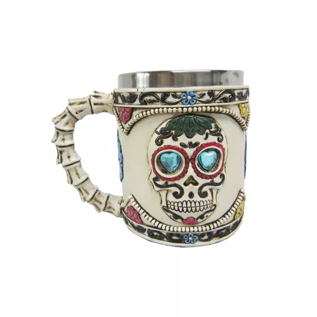 Day of the Dead Skull Coffee Mug - 13.5 oz. at Spencer's
