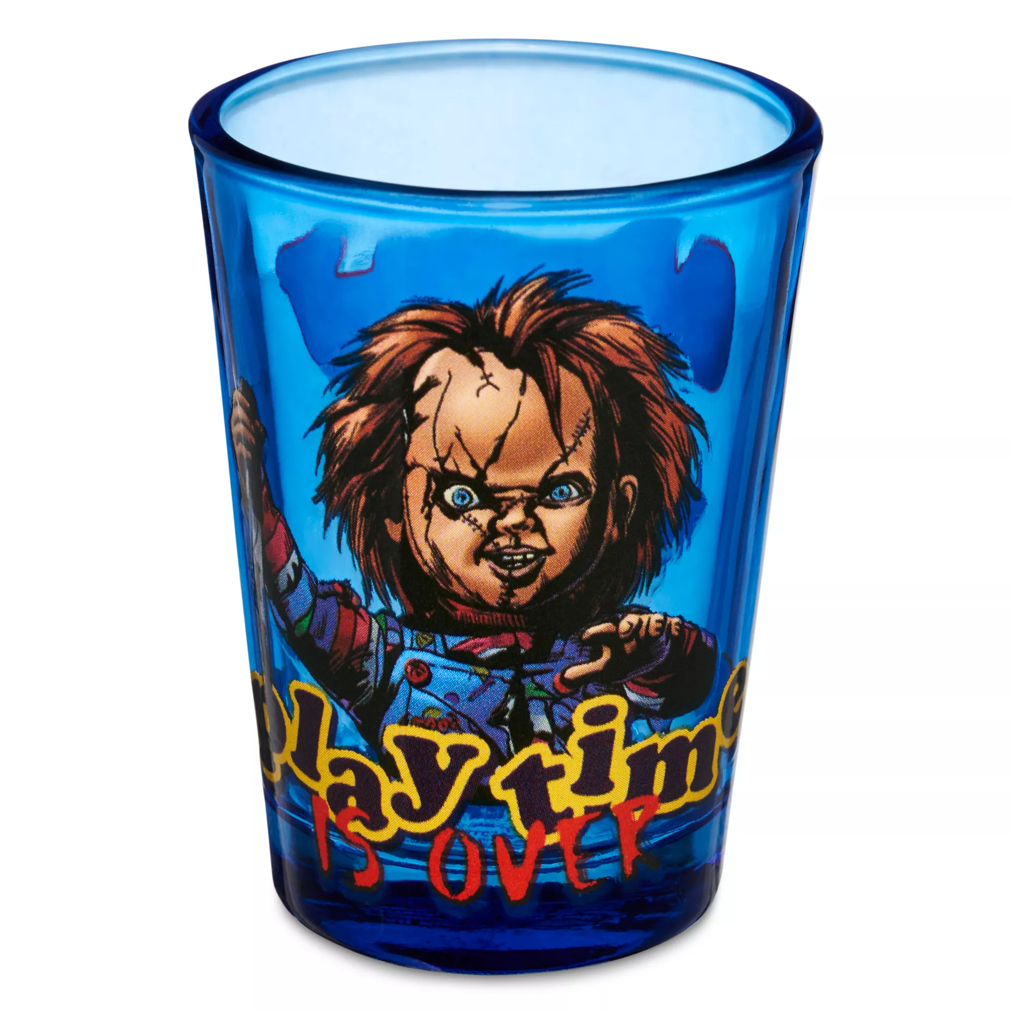 Playtime Is Over Shot Glass 1.5 oz. - Chucky at Spencer's