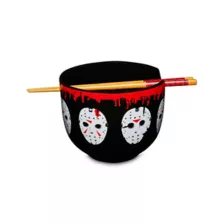 Jason Mask Ramen Bowl with Chopsticks - Friday the 13th at Spencer's