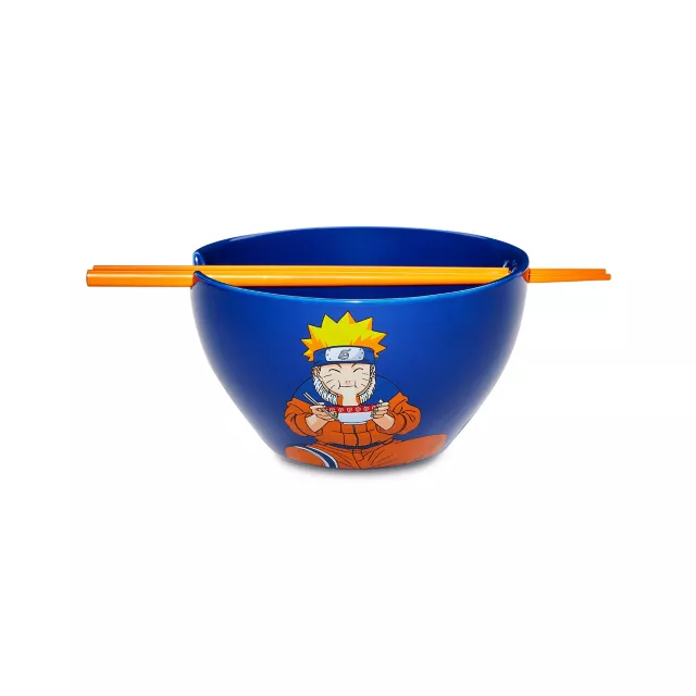 Blue Naruto Bowl with Chopsticks - Naruto at Spencer's