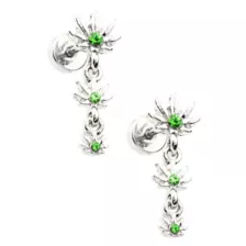 Green CZ Weed Lead Dangle Fake Plugs - 18 Gauge at Spencer's