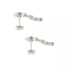 Green CZ Weed Lead Dangle Fake Plugs - 18 Gauge at Spencer's