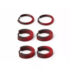 Multi-Pack Red and Black Ombre Huggie Hoop Earrings 3 Pack - 18 Gauge at Spencer's