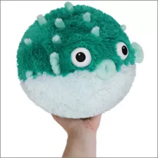 Mini Squishable Teal Pufferfish Plush at Spencer's