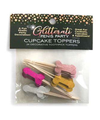 Glitterati Penis Party Cupcake Toppers