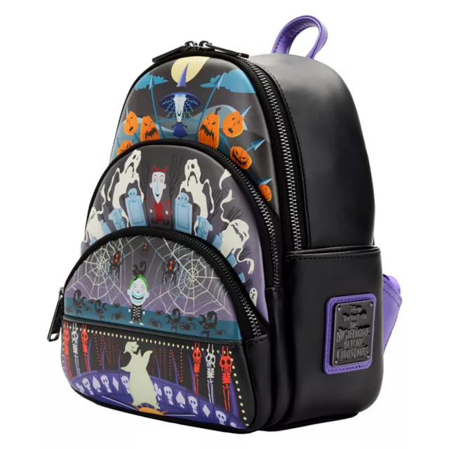 Loungefly Lock Shock Barrel and Oogie Boogie Mini Backpack The
