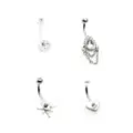 Multi-Pack CZ Star Heart and Teardrop Belly Rings 4 Pack - 14 Gauge at Spencer's