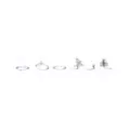 Multi-Pack CZ Butterfly Swirl Hoop Nose Rings and L-Bend Nose Rings 6 Pack - 20 Gauge at Spencer's