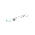 Multi-Pack CZ Heart and Flower Hoops and L-Bend Nose Rings 6 Pack - 20 Gauge at Spencer's