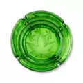 Green Frosted Pot Leaf Ashtray at Spencer's
