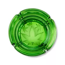 Green Frosted Pot Leaf Ashtray at Spencer's