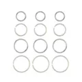 Multi-Pack Silvertone Hoop Nose Rings 12 Pack - 20 Gauge at Spencer's