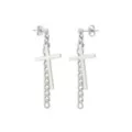 Chain Cross Dangle Earrings at Spencer's