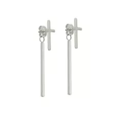 Cross and Bar Dangle Stud Earrings at Spencer's