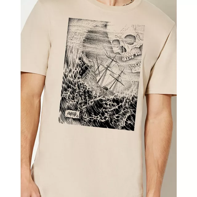 Skull Pirate Ship T Shirt - SawBlade666 at Spencer's