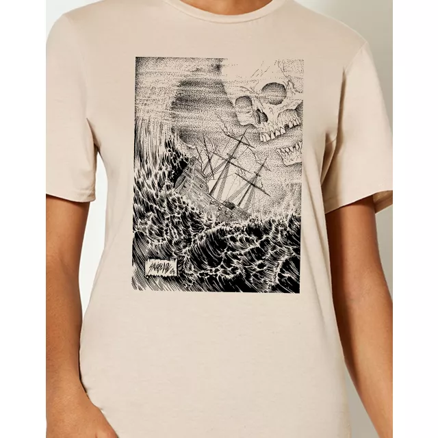 Skull Pirate Ship T Shirt - SawBlade666 at Spencer's