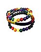 Multi-Pack Pride Flag Cord and Bead Bracelets - 3 Pack