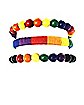 Multi-Pack Pride Flag Cord and Bead Bracelets - 3 Pack