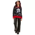 Light-Up Michael Myers Slashing Through the Snow Christmas Sweater - Halloween at Spencer's