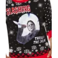 Light-Up Michael Myers Slashing Through the Snow Christmas Sweater - Halloween at Spencer's