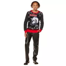 Light-Up Michael Myers Slashing Through the Snow Christmas Sweater - Halloween at Spencer's