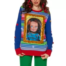 Light-Up Lenticular Chucky Christmas Sweater at Spencer's