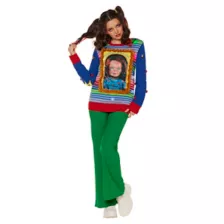 Light-Up Lenticular Chucky Christmas Sweater at Spencer's