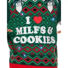 Light-Up I Heart MILFs & Cookies Christmas Sweater - Danny Duncan at Spencer's