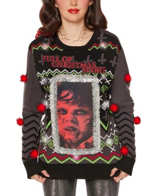 Light-Up Full of Christmas Spirit Christmas Sweater - The Exorcist