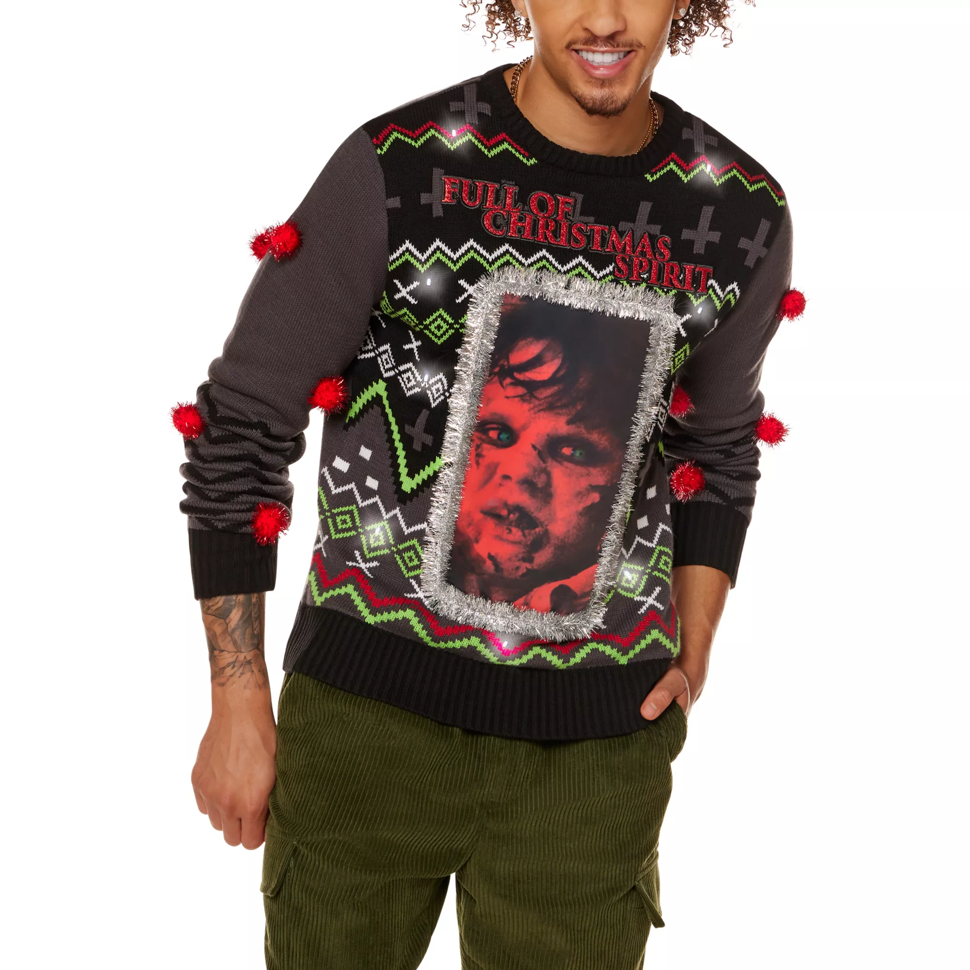 Light-Up Full of Christmas Spirit Sweater - The Exorcist