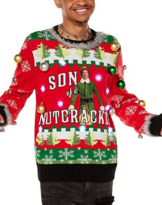 Light-Up Son of a Nutcracker Christmas Sweater - Elf