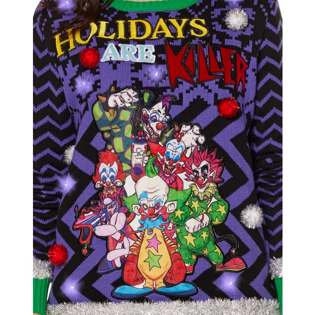 Light-Up Holidays Are Killer Christmas Sweater - Killer Klowns from Outer Space at Spencer's