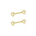 Goldtone Heart Nipple Barbells - 14 Gauge at Spencer's