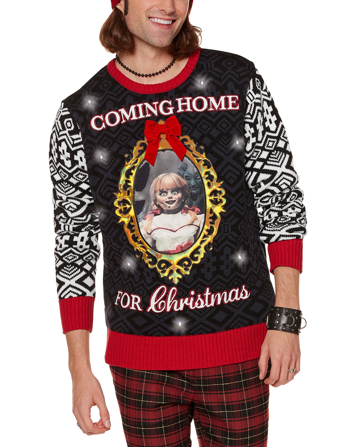 Light-Up Coming Home for Christmas Annabelle Christmas Sweater