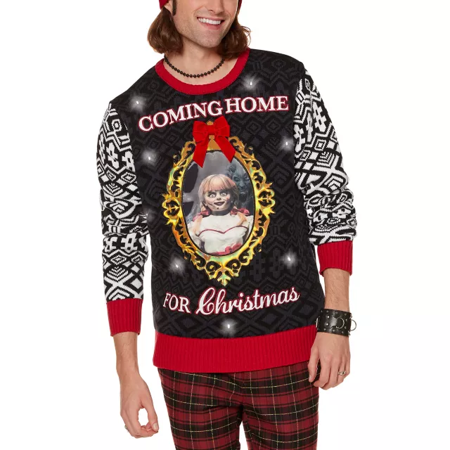 Light-Up Coming Home for Christmas Annabelle Christmas Sweater at Spencer's