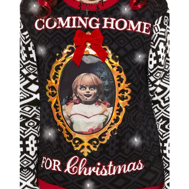 Light-Up Coming Home for Christmas Annabelle Christmas Sweater at Spencer's