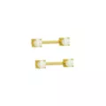 Goldtone Opal Nipple Barbells - 14 Gauge at Spencer's