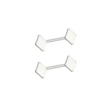 Silvertone Diamond Shape Nipple Barbells - 14 Gauge at Spencer's