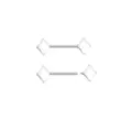 Silvertone Diamond Shape Nipple Barbells - 14 Gauge at Spencer's