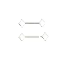 Silvertone Diamond Shape Nipple Barbells - 14 Gauge at Spencer's