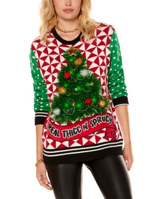 Light-Up Real Thicc N' Sprucy Christmas Sweater