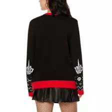 Light-Up Skull and Candy Canes Christmas Sweater at Spencer's