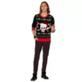 Light-Up Skull and Candy Canes Christmas Sweater at Spencer's