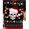 Light-Up Skull and Candy Canes Christmas Sweater at Spencer's